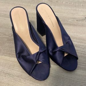 loeffler randall satin blue heels size 8